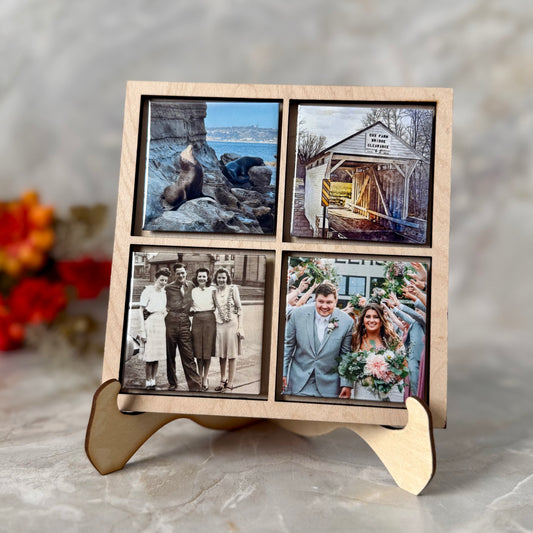 4 Photo Magnets with Exclusive Frame
